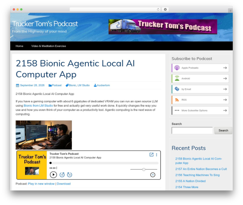 WordPress theme PowerPress Theme - truckertompodcast.com