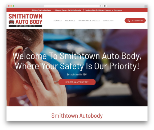 WordPress website theme Reach Local - smithtownautobody.com