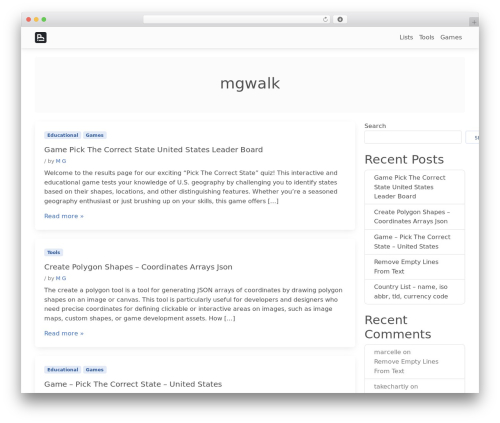 BootScore WordPress theme - mgwalk.com
