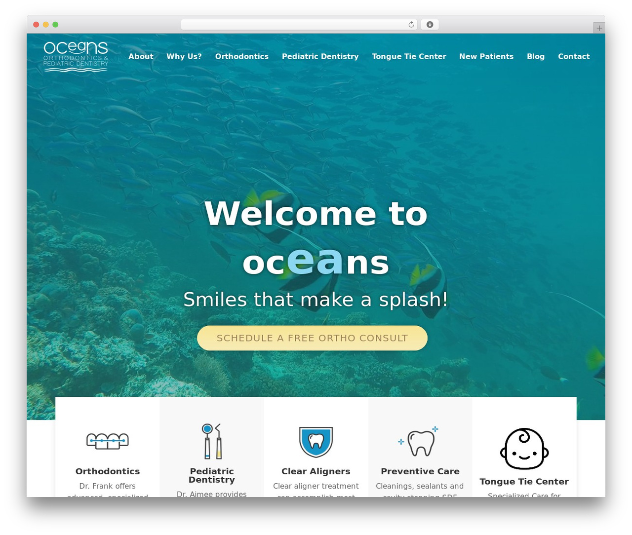 Divi theme WordPress - oceanswestfield.com