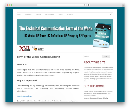 Tiny Framework theme WordPress free - thelanguageoftechnicalcommunication.com