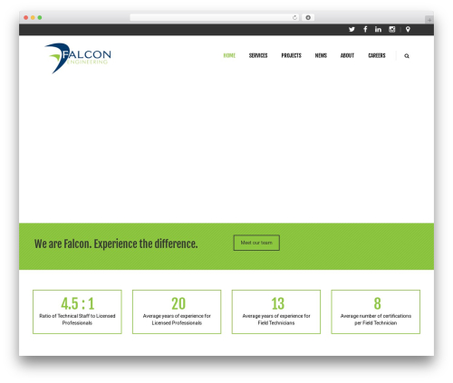 Konstruct theme WordPress - falconengineers.com