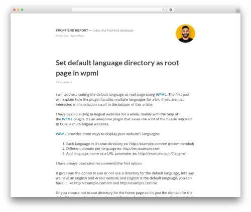 Less WordPress theme - frontendreport.com