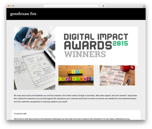 Page Builder Framework free WordPress theme - goodmanfox.com