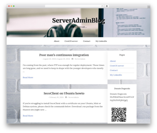 Blog X WordPress theme free - serveradminblog.com