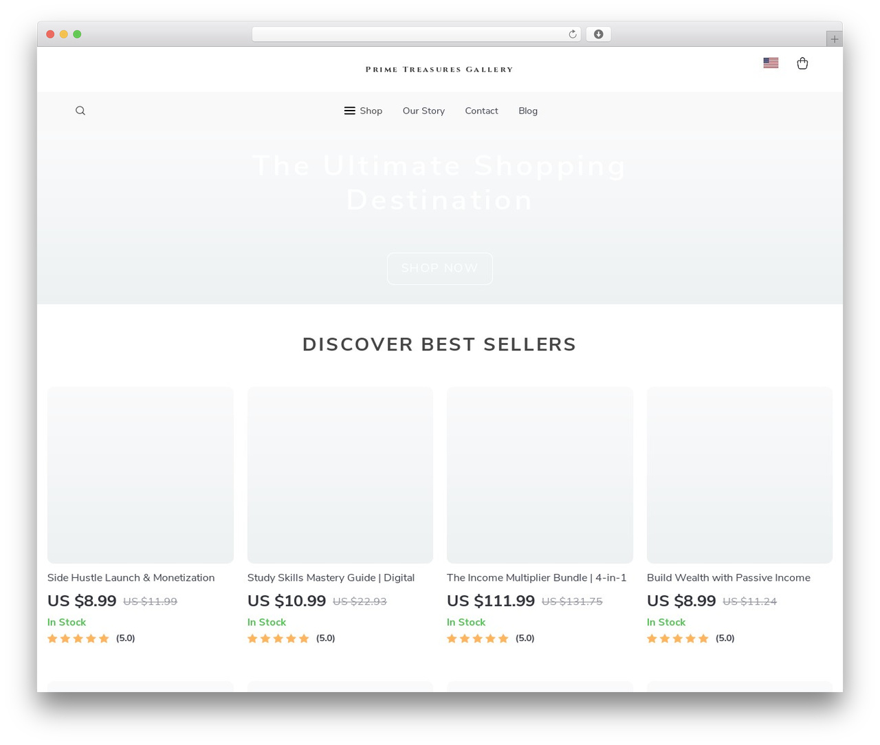 Botticelli best WooCommerce theme - primetreasuresgallery.shop
