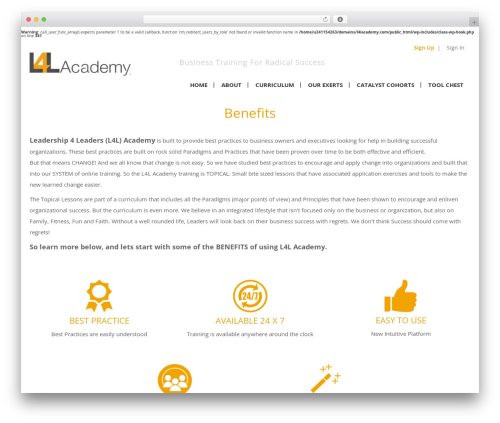 Catalyst WordPress theme - l4lacademy.com
