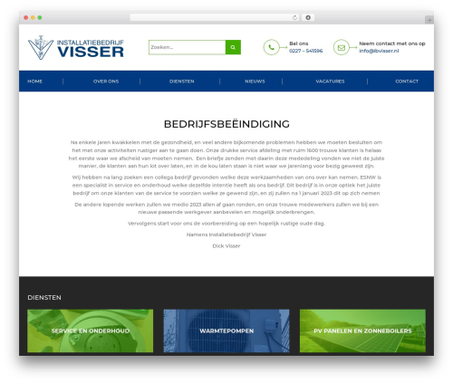 constructo WordPress page theme - installatiebedrijfvisser.nl