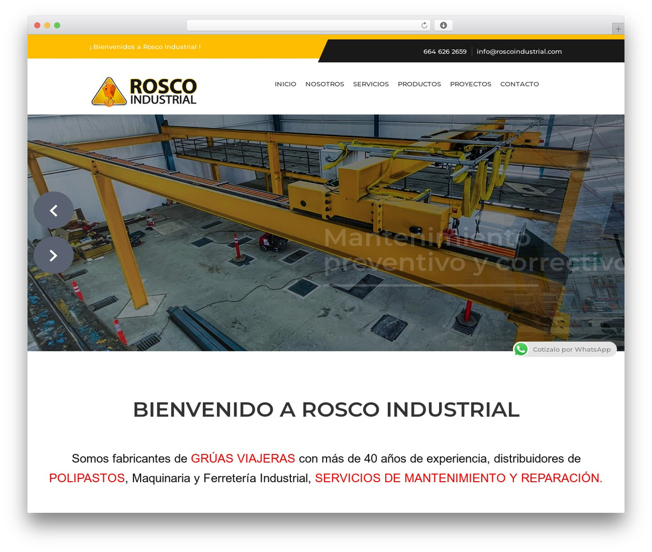 Educat WordPress theme - roscoindustrial.com