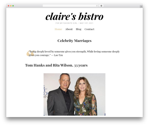 Empt Lite WordPress theme - clairesbistro.com