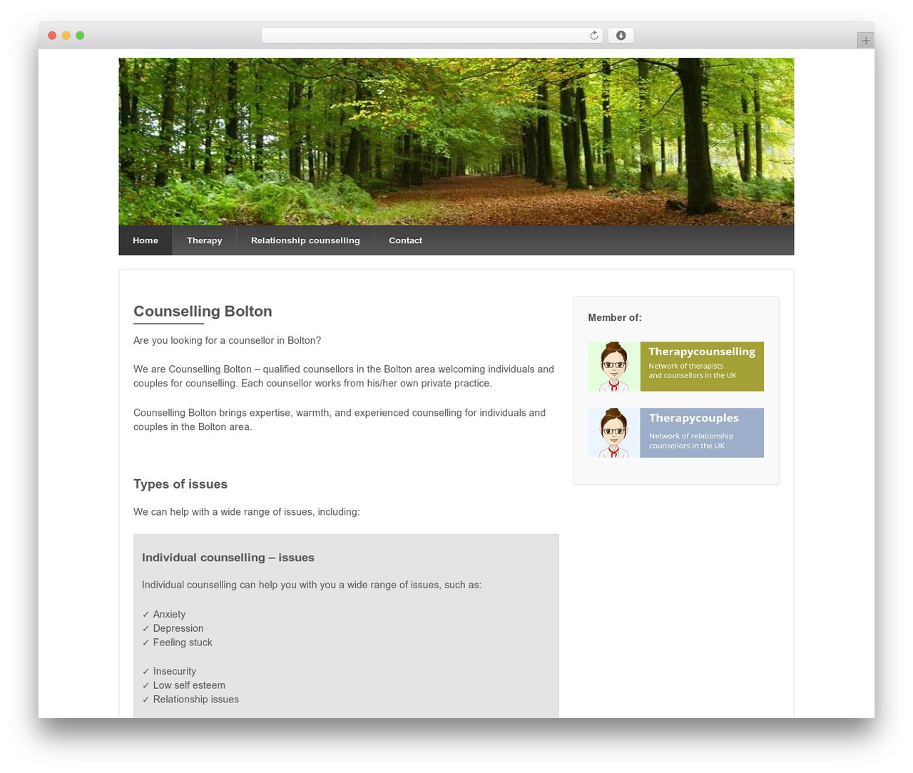 Responsive Pro theme WordPress - counselling-bolton.com
