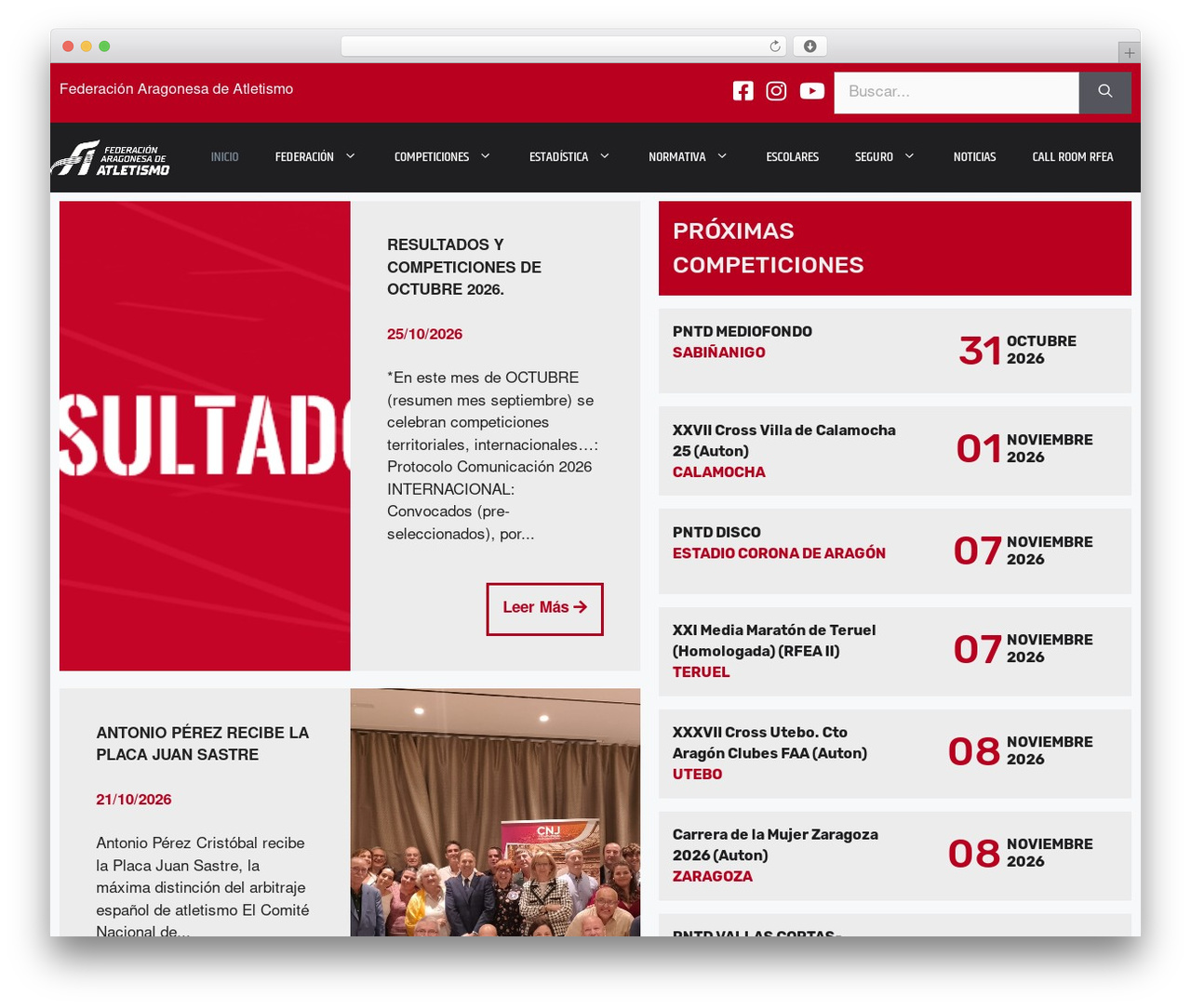 WordPress theme GeneratePress - federacionaragonesadeatletismo.com
