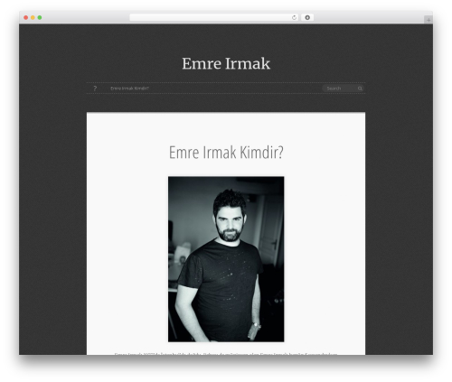 Textural WordPress theme - emreirmak.com