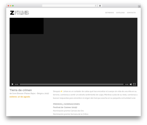 Create WordPress theme - zetafilms.com