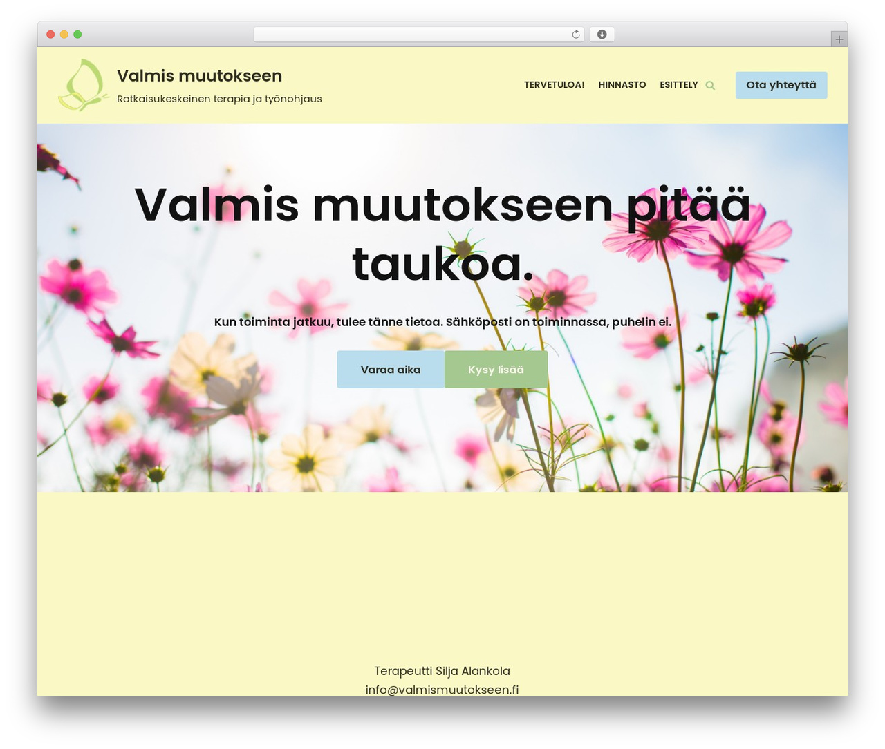Theme WordPress Neve - valmismuutokseen.fi