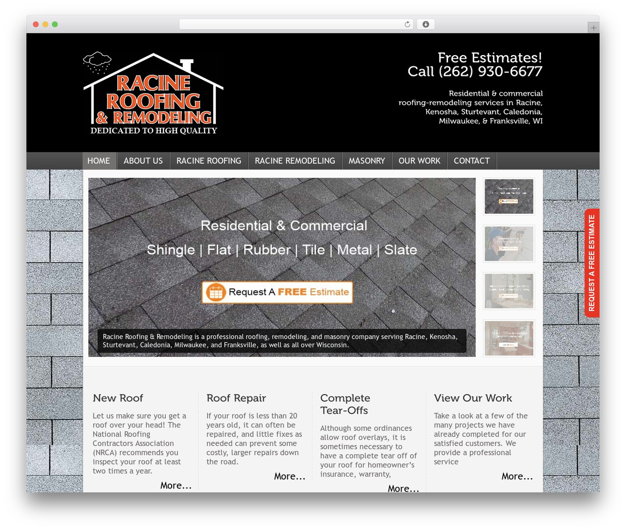 Theme WordPress Slice Pro Responsive Theme - racineroofingandremodeling.com