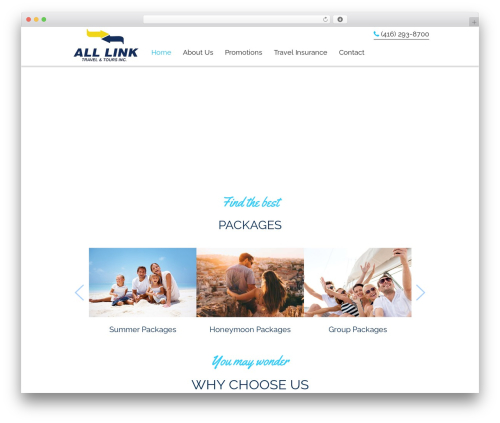 WordPress website theme Laurel - alllinktravel.com