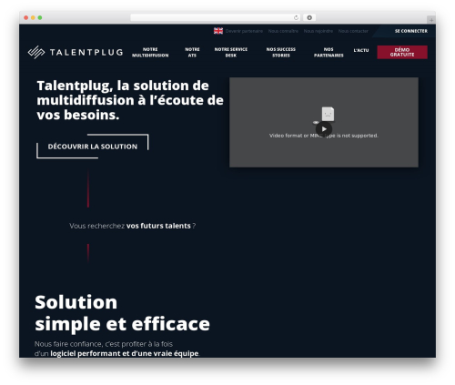 WordPress website theme Talentplug - talentplug.com