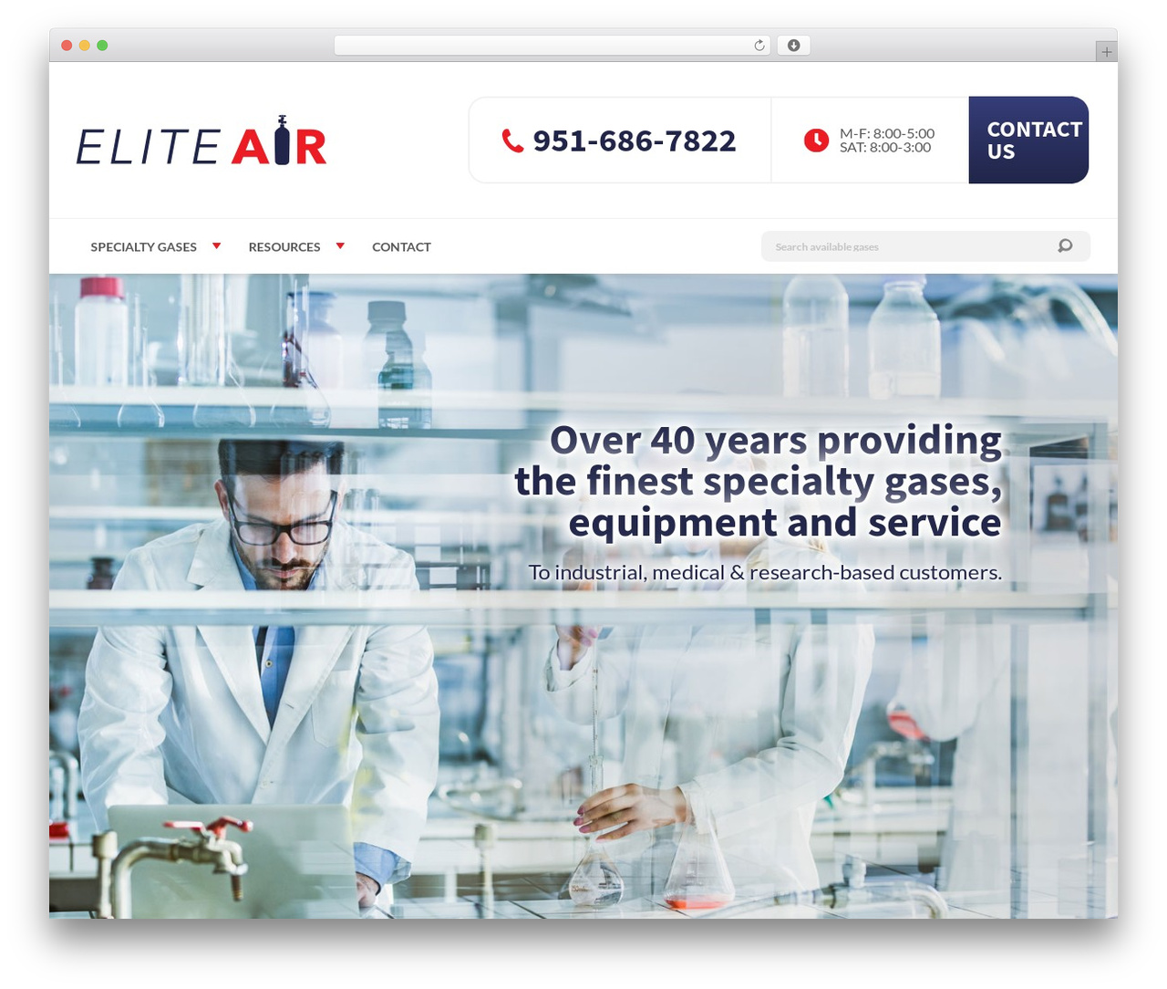 Divi theme WordPress - eliteairgas.com