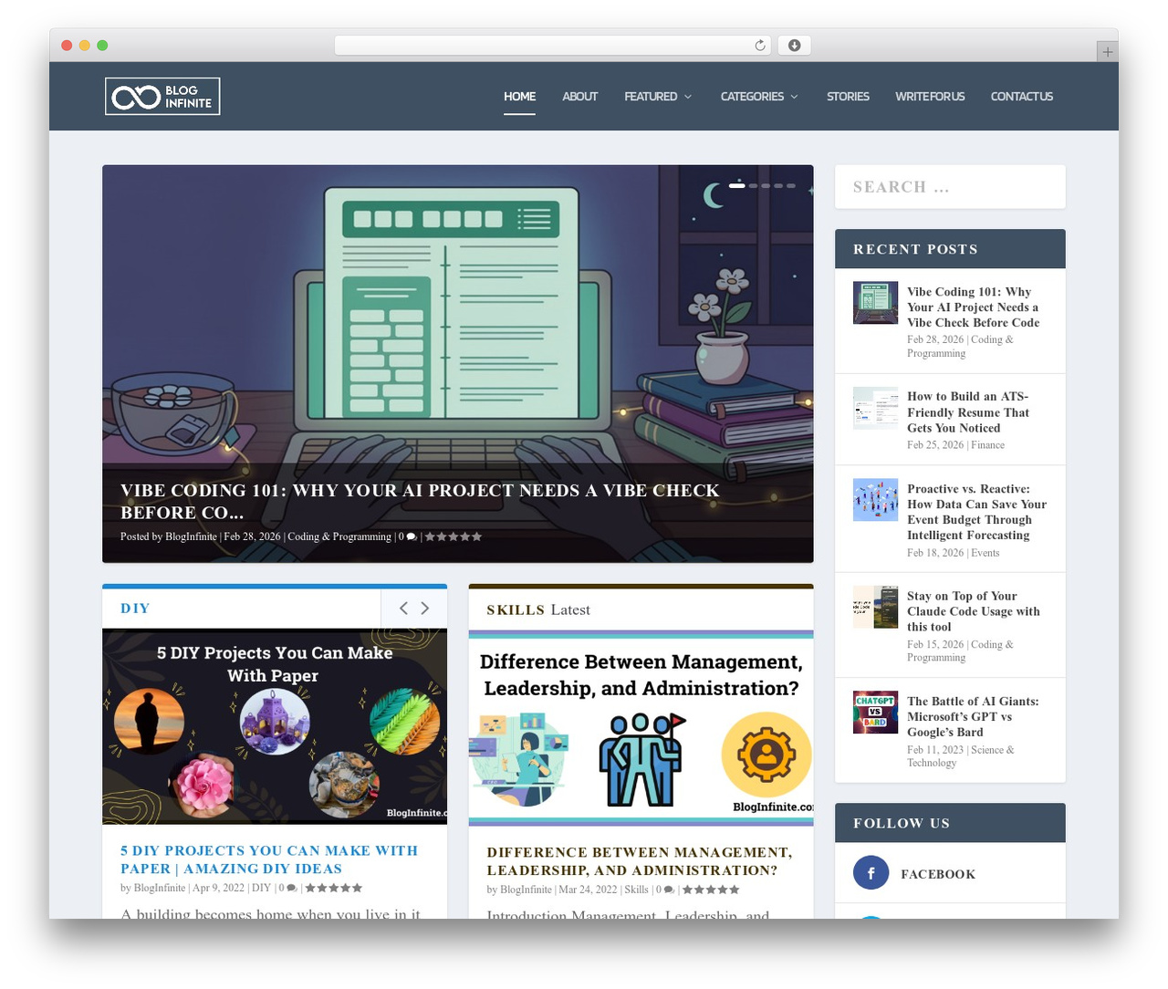 Extra WordPress theme - bloginfinite.com Extra WordPress theme - bloginfinite.com