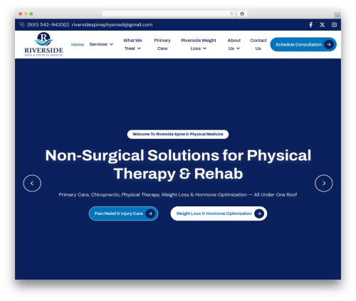 Riverside WordPress theme - riversidespineandphysmed.com