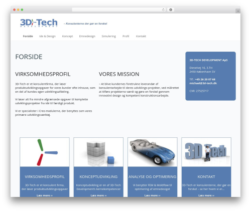 WordPress theme number-two - 3d-tech.dk