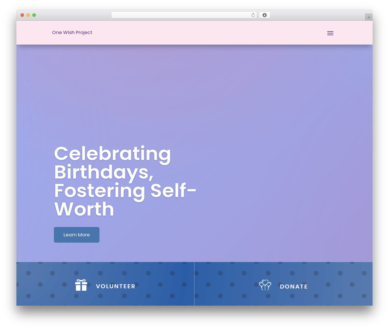 WordPress theme Divi - onewishproject.org