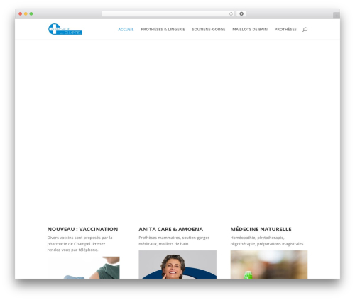 Divi WordPress theme - pharmaciedechampel.ch
