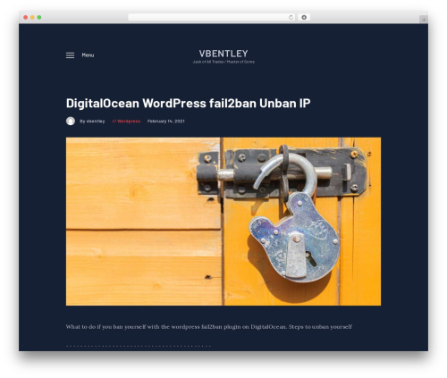 GutenType WordPress theme - vbentley.com