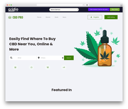 Listingpro WordPress theme - cbdpro.listingprowp.com