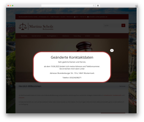 Onrhein cookie notice WordPress plugin - familienrecht-potsdam.com