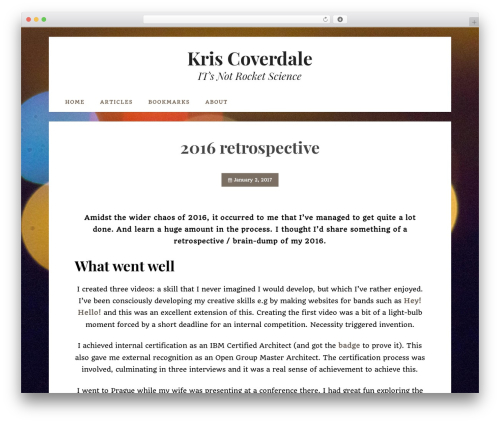 Theme WordPress Datar - kriscoverdale.com