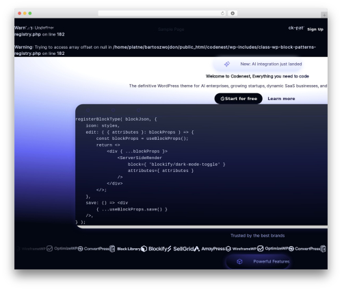 WordPress theme Blockify - codenest.co
