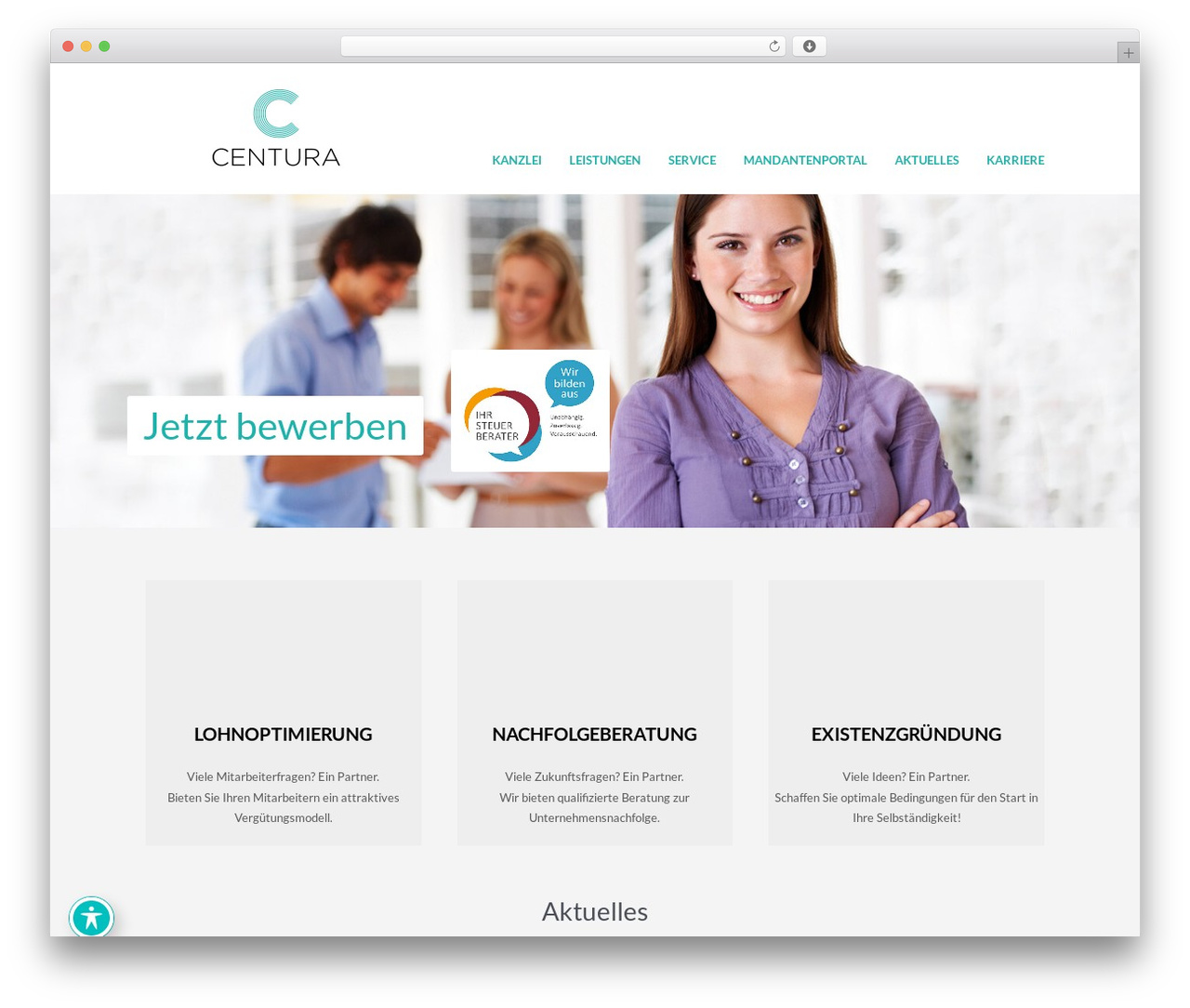 Avada WordPress theme - centura.de