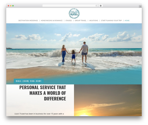 Child WordPress travel theme - lisastravel.com