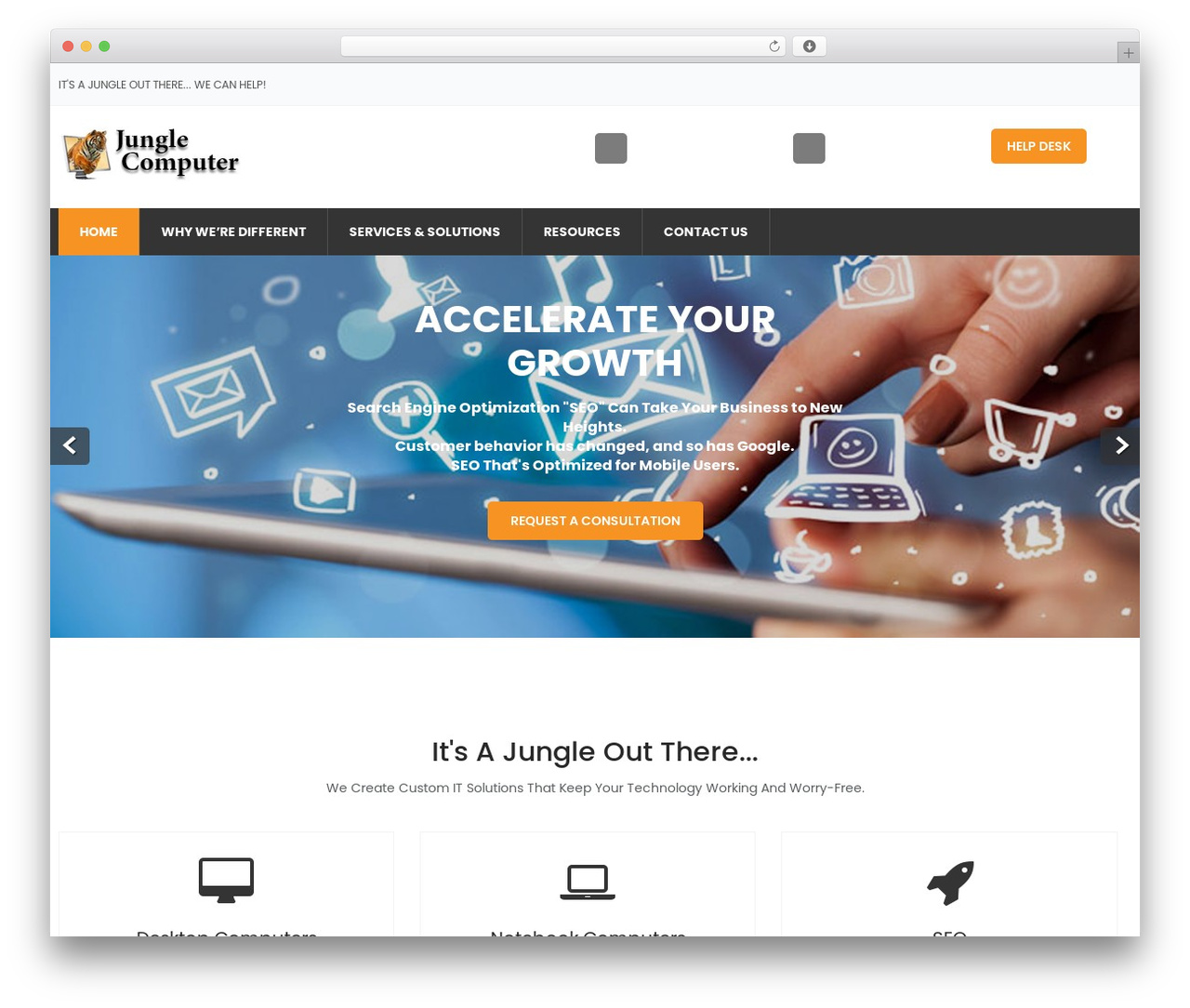Computer Pro WordPress theme - junglecomputer.com