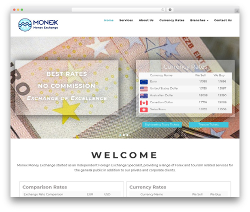 Monex WordPress theme - monexmoneyexchange.com