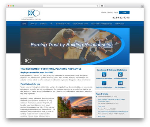 WordPress theme PPC - ppcpension.com