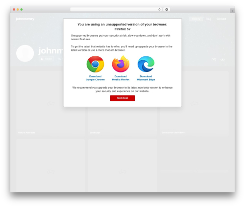 Flatbase theme WordPress - johnmowryphotography.com