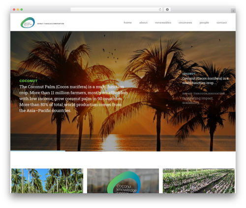 manufacturing WordPress theme design - coconutknowledgecenter.com