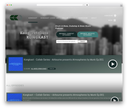 Sonaar WordPress theme - kongkretebass.com