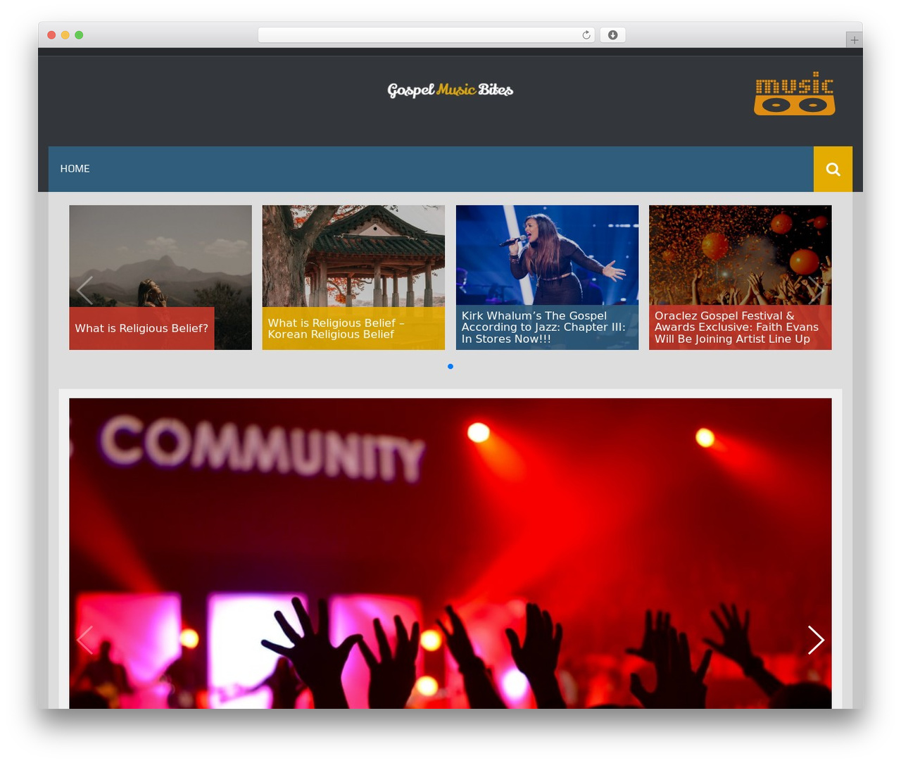 Synapse theme WordPress free - gospelmusicbites.com