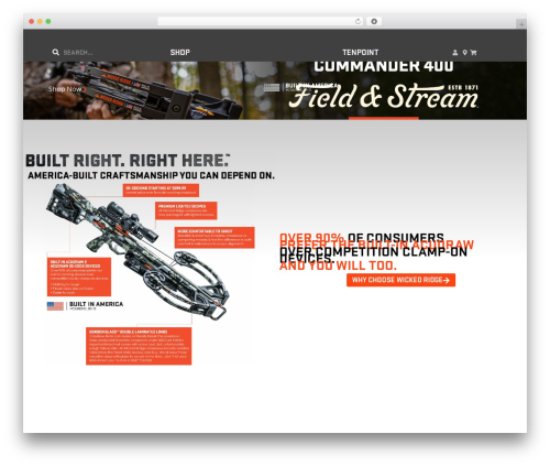 WordPress theme Suma Elementor - wickedridgecrossbows.com
