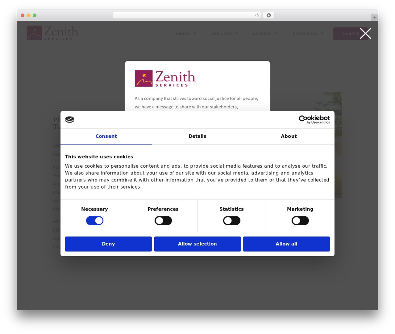 Clarify WordPress theme - zenithservices.com
