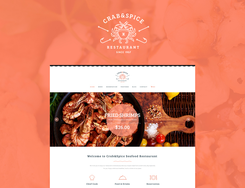 Crab Spice WordPress theme
