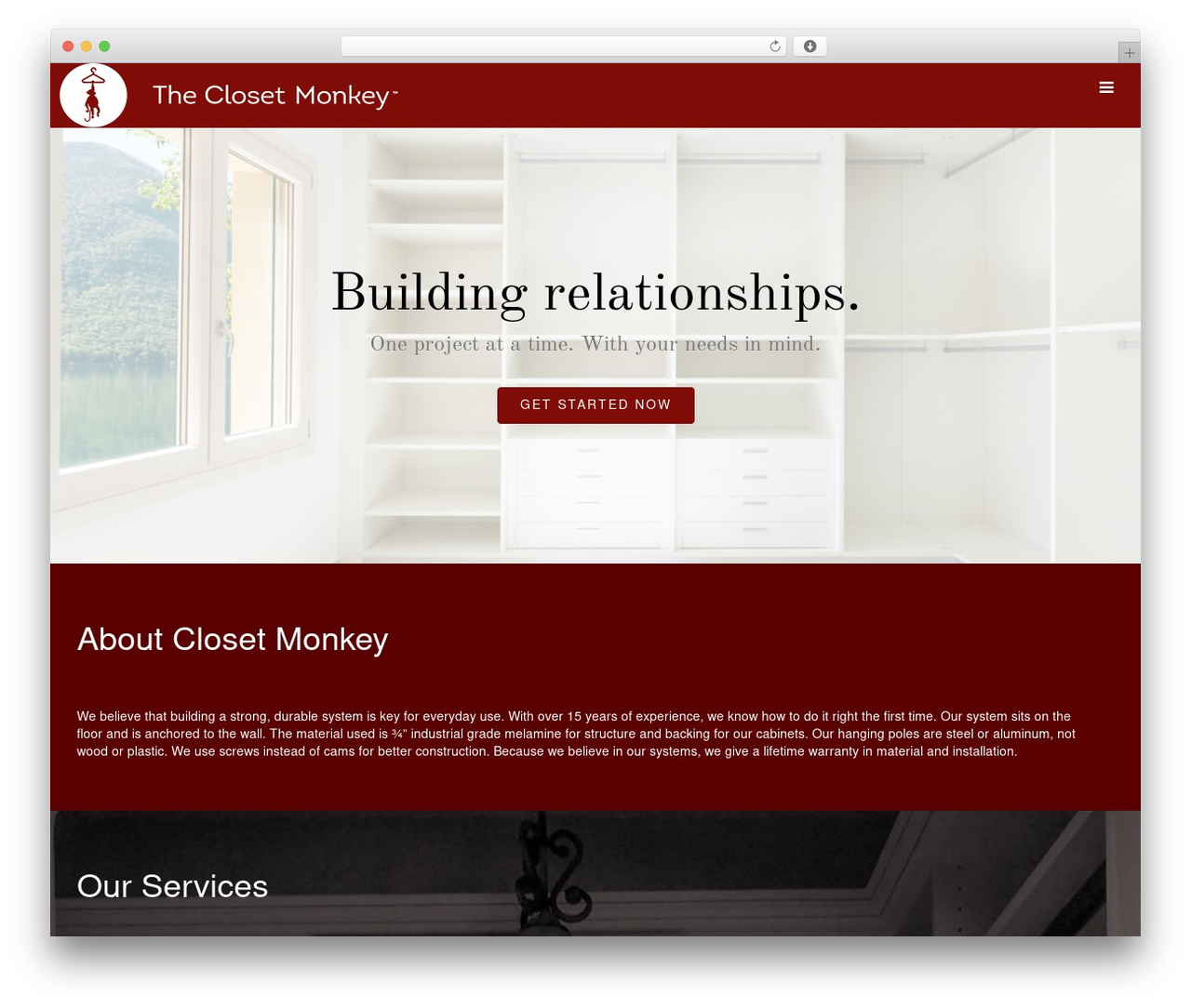 DMS WordPress theme - theclosetmonkey.com