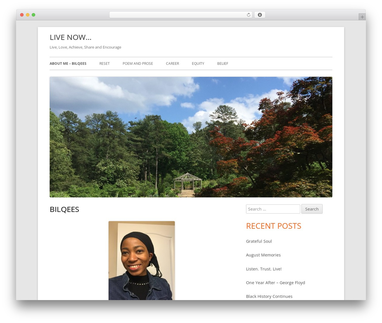 Tiny Framework WP theme - queenbilqees.com