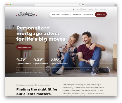 WordPress theme Divi - uppercanadamortgage.com