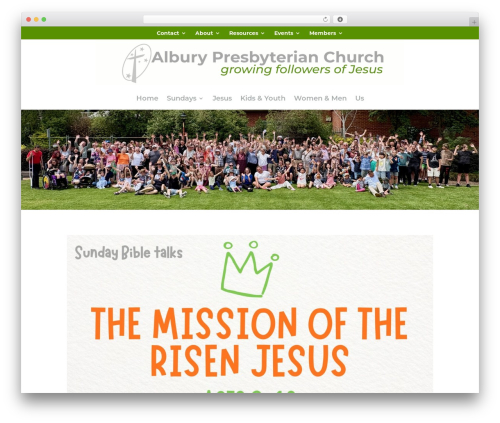 Best WordPress theme Divi - alburychurch.org.au