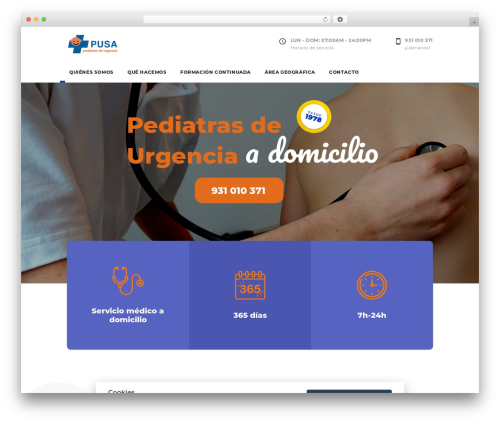 HouseMed theme WordPress - pediatresdurgencia.com